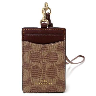 [Coach] Card Case Outlet Signature Canvas Lanyard ID Case Card Case CZ285 IMXHE (Parallel Import)