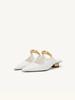 Fashion Punk Gothic Metal Buckle Low Heels Sandals Women 2024 New Pointed Toe Thick Heeled Summer Slippers Woman Platform Muller Shoes