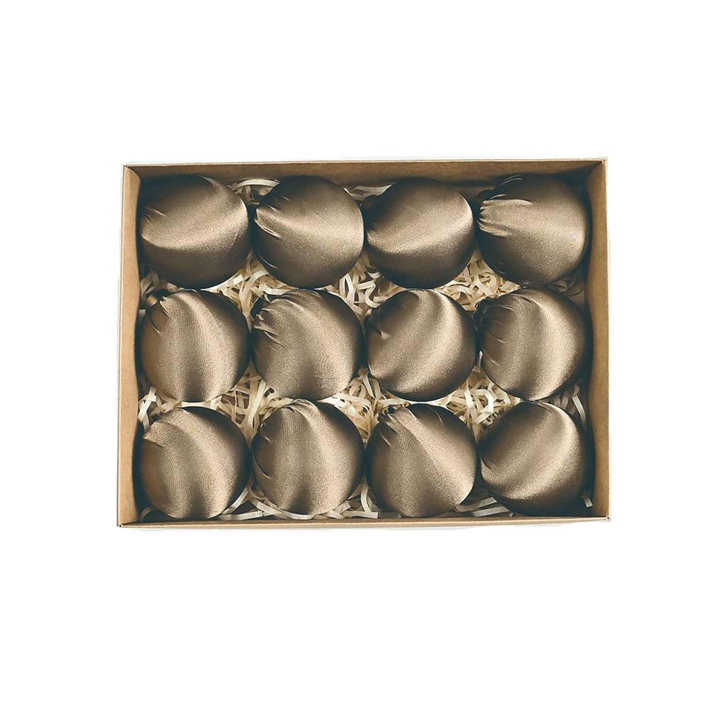 Glossy Velvet Christmas Hanging Ball Ornaments Festive Atmosphere Christmas Tree Decoration Ball Satin Christmas Ball