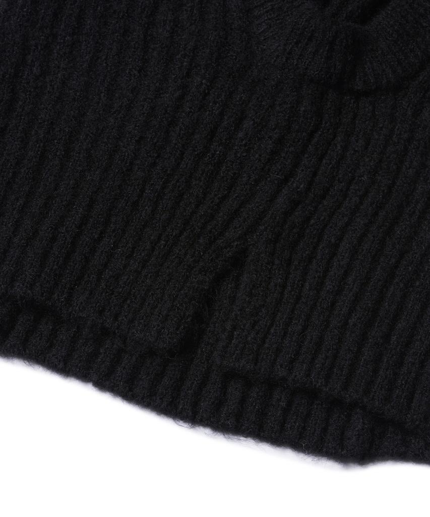 MUSINSA STANDARD WOMAN Women'S Soft Boucle Knit Balaclava [Black]