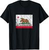Nouveau T-shirt Drapeau Usé de l'État de la République de Californie NCR pour Homme et Femme
