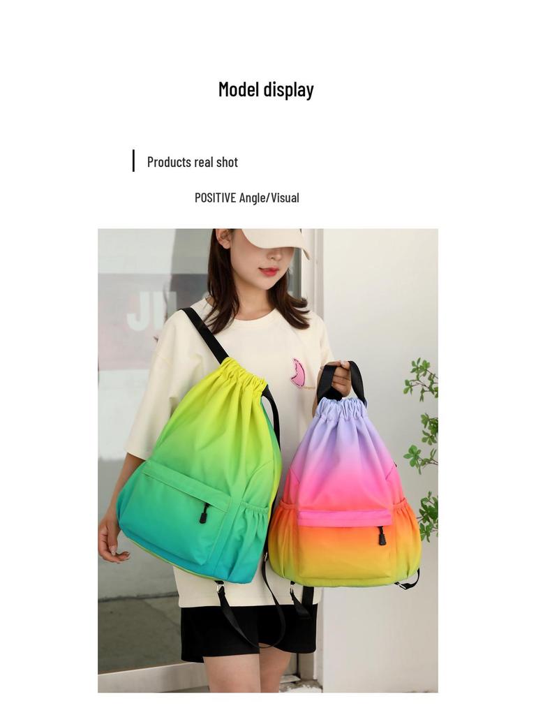 Basketball Rucksack mit Kordelzug - Unisex Doppel-Schulter Sport-Gymnastiktasche mit großem Fassungsvermögen