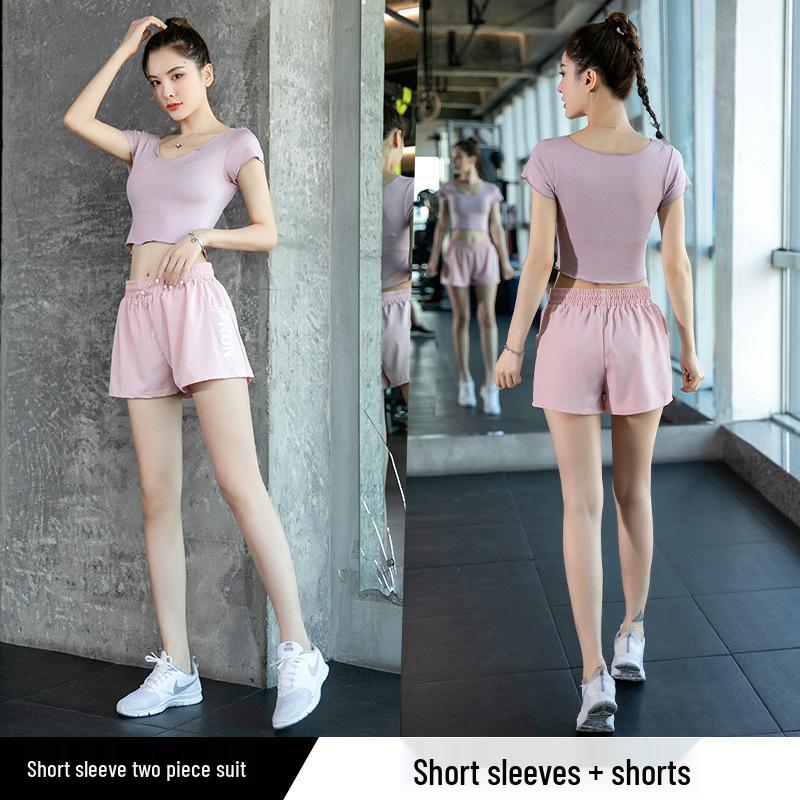 Women's 2026 Quick-Dry Breathable Three-Quarter Sportswear Set for Summer Running & Fitness
