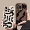 Black Snake Print Phone Case For iPhone 17 16 15 14 Pro Max 13 12 11 XS X XR 7 8 Plus 17Air Shockproof Candy Soft Silicone Cover