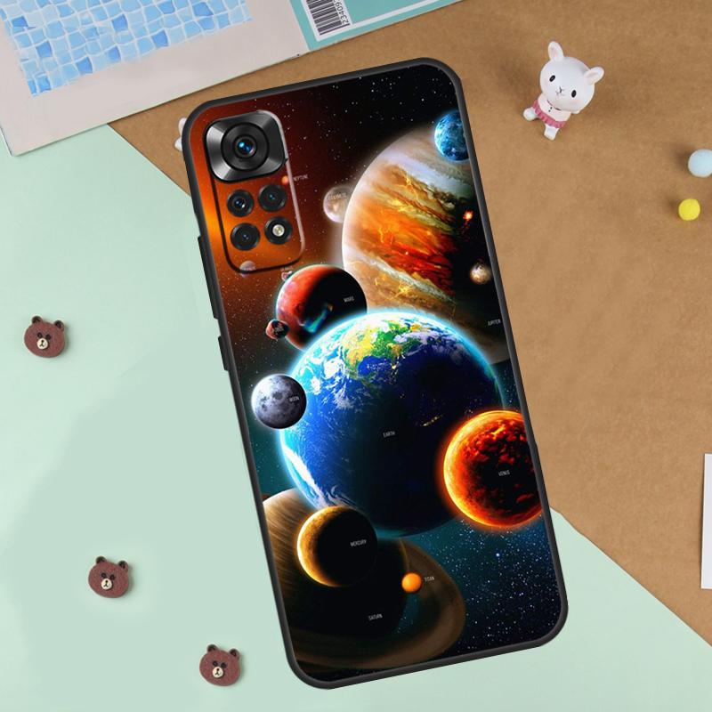 

Space Solar System Planets Universe Case For Xiaomi Redmi 14C 10C 12C 13C Cover For Redmi Note 14 Pro 13 9 10 11 12 10S 11S 12S Redmi Note 12S