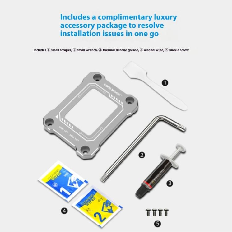 CPU Bending Correction Buckle Aluminum Stabilizers Mounting Fixed Buckle for LGA1700 Platform Installation Accessories