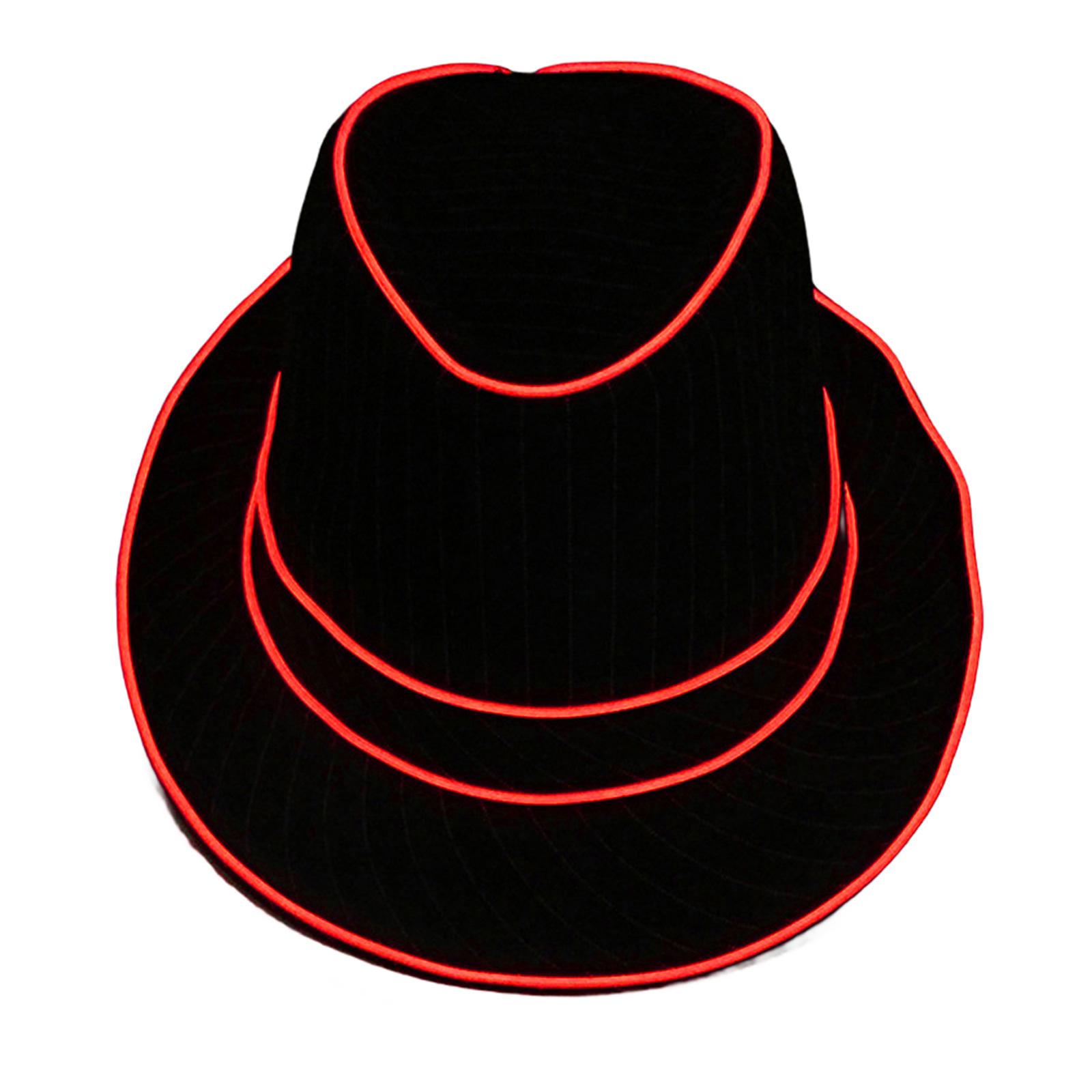 

LED Top Hat for Women Men Flashing Nightclub Hat Light Up Blues Hat Adult Unisex Costume Hat Halloween Party Props Hat