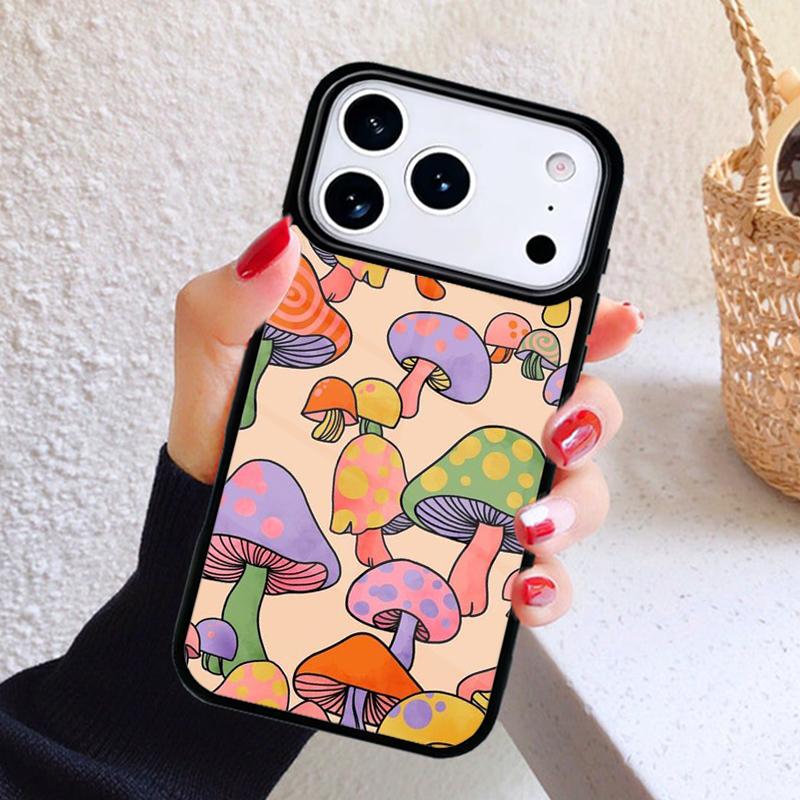 Trippy Psychedelic Mushrooms Collage Phone Case For iPhone 17 Air 16 15 14 13 12 11 Pro Max Plus