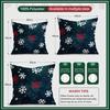 Christmas Snowflakes  Cushions Pillowcase Polyester Cushion Cover Throw Pillow Pillowcover Home Car Sofa Decor