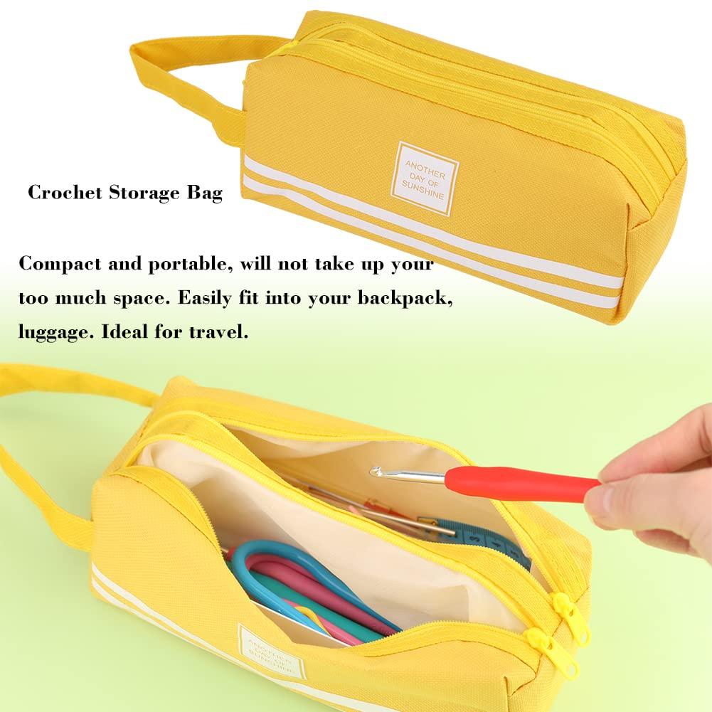 Fenrry Crochet Kit for Beginners Ergonomic Crochet Hook Set Soft Grip Crochet Hooks Set Stitch Markers Knitting