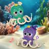 huaqianguhh Dancing Octopus Baby Toys, Electric Crawling Toy with Voice Playback, One-Click Repeat, Light & Music Automatic Obstacle Avoidance, Parent