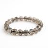 Black Smoky Rutilated Quartz Bracelet Tourmaline in 16cm Wrist Limited Natural Power Prayer Good Luck Feng Shui [Eigado] (Black Quartz) 8.5mm Stone,
