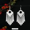 Miao Yin earrings retro exotic niche design long fringed earrings medium earrings women