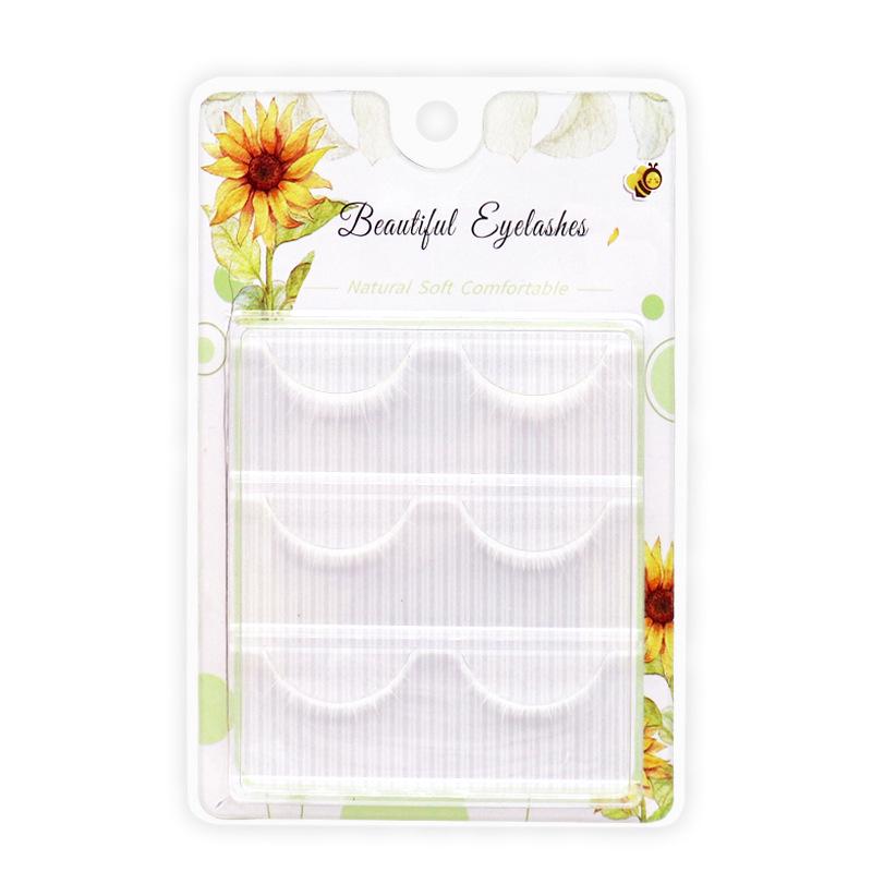 

Белые натуральные короткие накладные ресницы для выставок комиксов — для использования вверх/вниз, с двойной поддержкой века, с жестким стержнем.