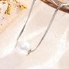 Elegant Titanium Steel Layered Pearl Necklace for Women