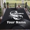 Custom Text Printed Rug Scorpions Non Slip Floor Carpet For Home Room Decor
