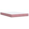 Pink Box Spring Bed with Mattress 140 X 190 Cm Velvet