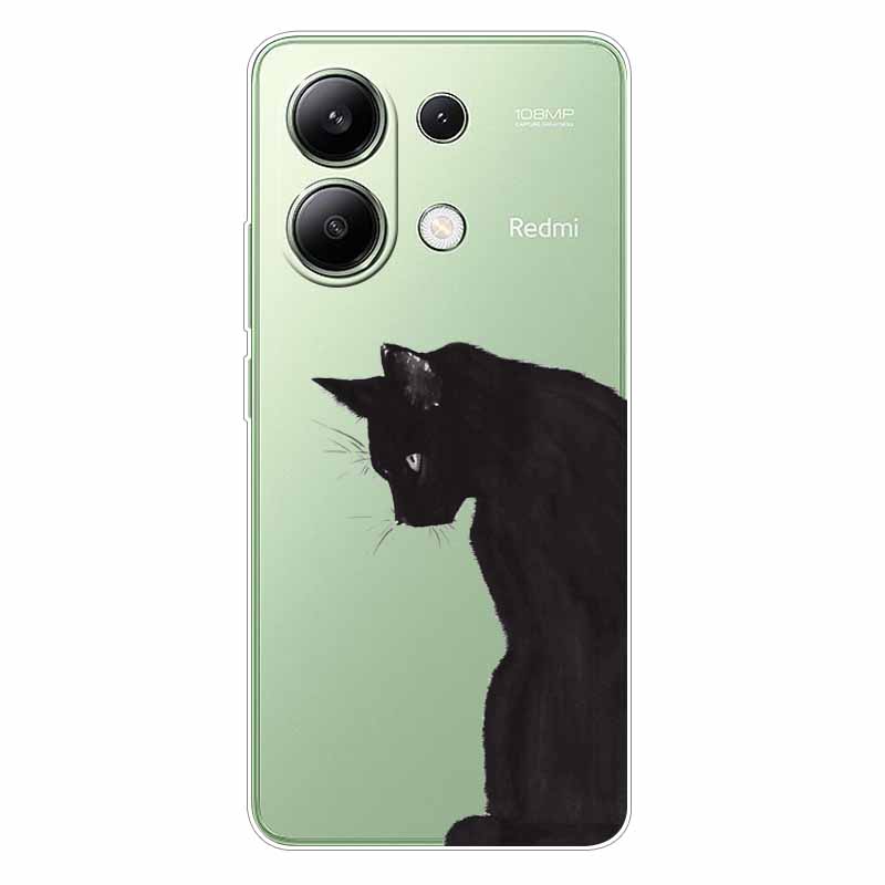 For Xiaomi Redmi Note 13 4G Case TPU Clear Soft Cute Girl Paint Cover For Redmi Note 13 4G Case Note13 Transparent Silicone
