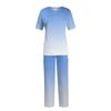 Frauen Kurzarm V-ausschnitt Tops + Hosen Arbeits Set Anzug Lose Beiläufige Kurzarm T Shirts Top Und Lange Hosen trainingsanzug