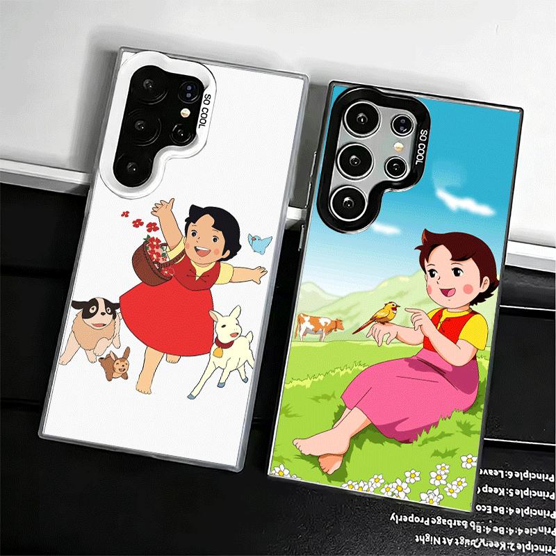 Heidi Cartoon Cute Shockproof Phone Case for Samsung Galaxy S26 Edge S25 Ultra S24 FE S23 Plus S21 Cover Anti Fall Fundas