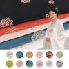 Chinese Style Flower Embroidered Brocade Fabric Smooth Breathable for Blouses Cheongsam Kids' Wear Vests Cardigans Sewing Cloth