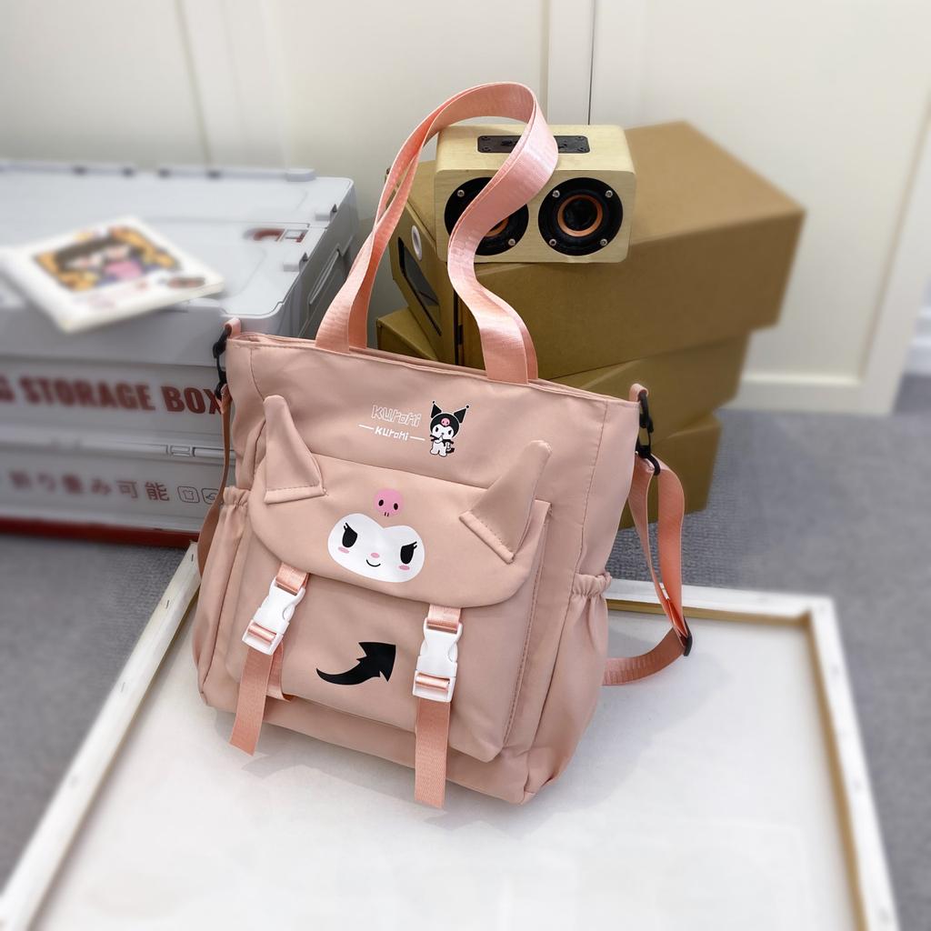 New student trend cartoon large capacity women's shoulder messenger bag versatile commuter tote bag tote bag