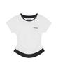 Nigaennikol Layered Shirring Slim Top_White