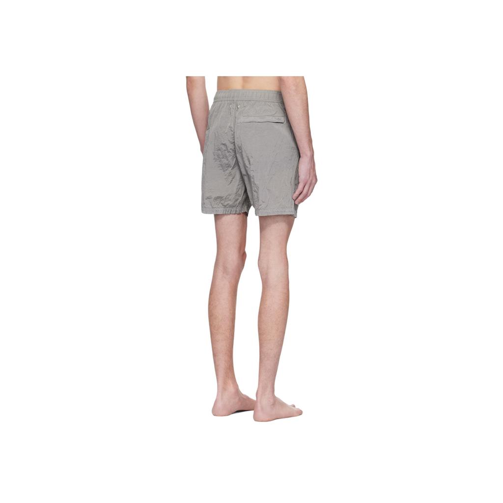 Stone Island Logo Patch Elastic Waist Swim Shorts Men swimwear Gray 1015B0943-V0003