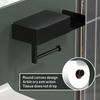 Toilettenpapierhalter mit Ablage und Schublade Wandmontierter Badezimmer-Organizer Rollenhalter Staubdichter Wischtuchspender für platzsparende Aufbewahrung