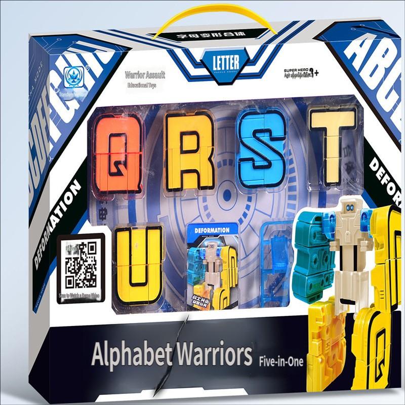 Upgraded Digital Transfiguration Warrior Toy Assembled Combination Robot Children Car Boys Girls Toy