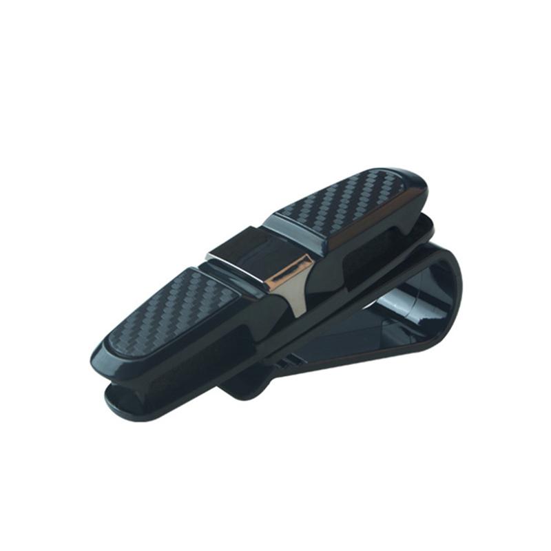 1Pc Car Sun Visor Sunglasses Holder Eyeglasses Clip Black Universal Ticket Card   Clamp Fastener Cip ABS Car Glasses Case Portab