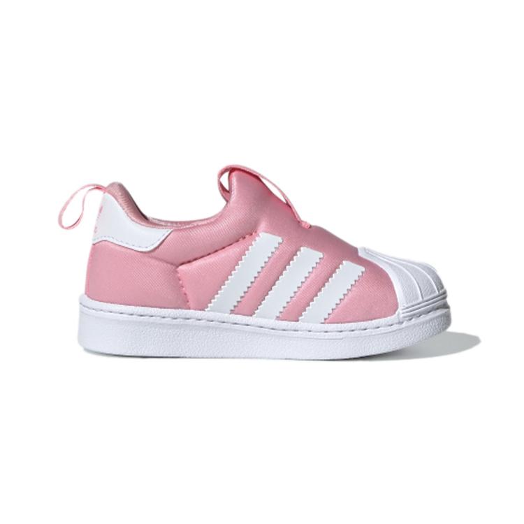adidas Originals SUPERSTAR 360 I Mesh Abrasion Resistant Low Top Skateboard Shoes White Pink Infant And Toddler EF9178