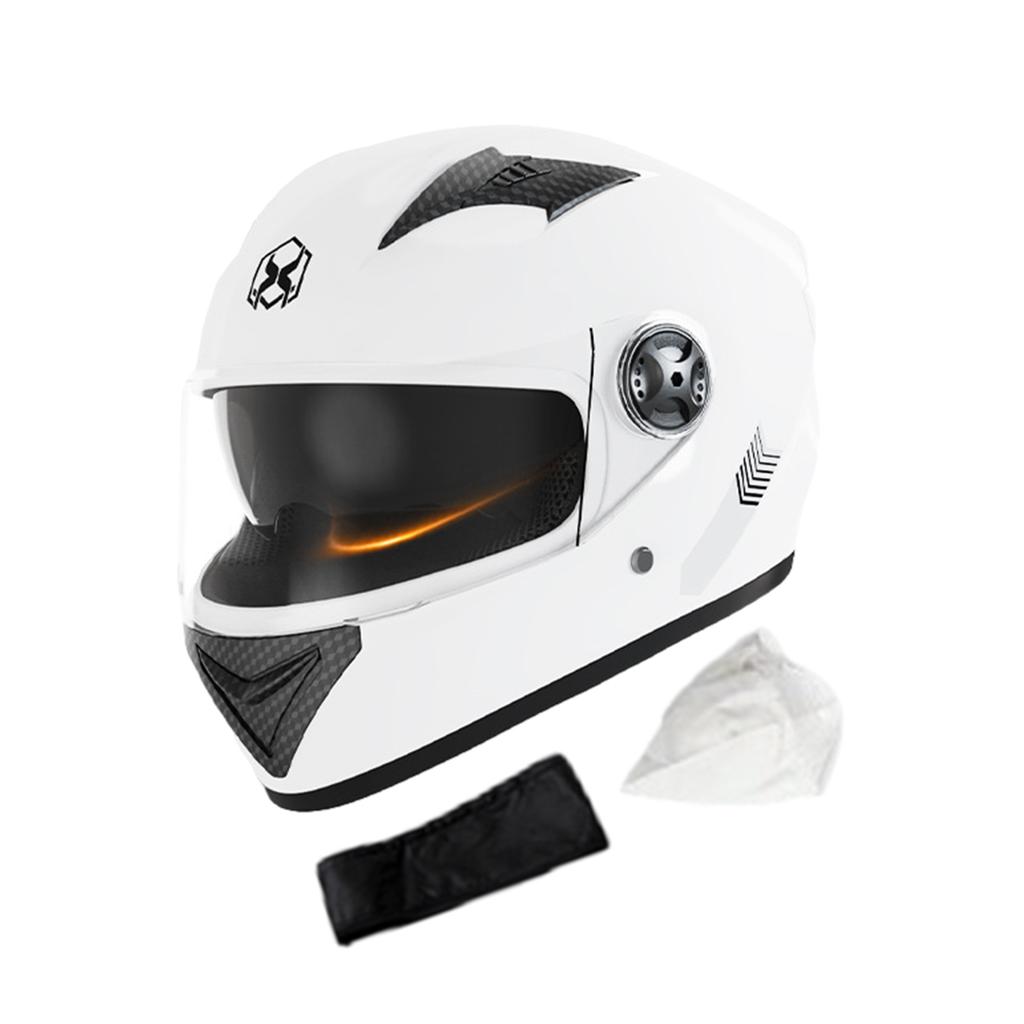 Motorcycle Helmets For Men Full Face Motorbike Riding Helmets Protective Full Face Helmets With Warm Neck Scarf For Motorcycle