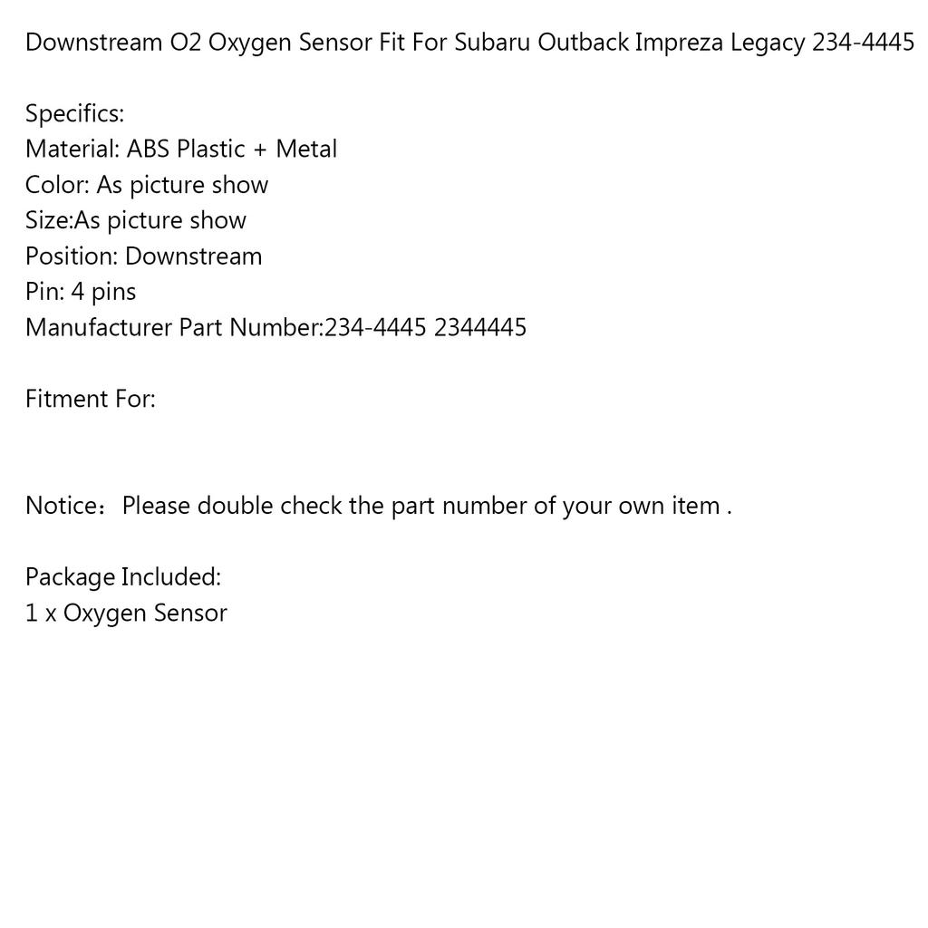 Downstream O2 Oxygen Sensor Fit For Subaru Outback Impreza Legacy 234-4445