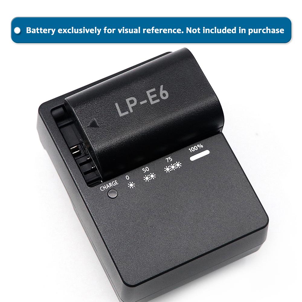 LP-E6 LP-E6N LC-E6 Charger Suitable for Canon: Compatible with LP-E6NH LC-E6E Battery EOS R Ra R5 C R6 R7 DSLR 60D 60DA 70D 80D