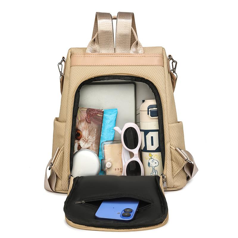 Schoolbag1011 New Anti-splashing Backpack Business Travel Bag Women's Large-capacity Simple Leisure Student Back