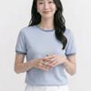 Navava Basic Simple Color Block Round Neck ShorT Sleeve T shirT nT3344