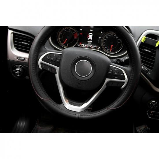 Steering Wheel Moulding Decor Cover Trim for Jeep Grand Cherokee 2014-19 Silver