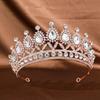 Baroque Crystal Crown Tiara Headband for Women Rhinestone Prom Diadem Crown Bridal Wedding Hair Accessories Jewelry Crown Tiara