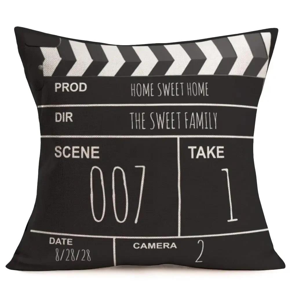 Movie Theme Printed Linen Pillowcase Sofa Cushion Cover Home Decoration Can Be Customized for You 40x40 50x50 60x60 45x45