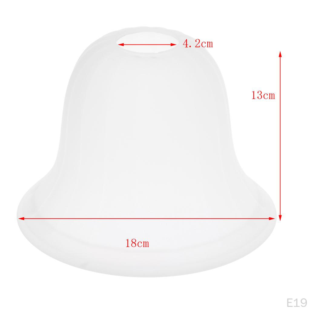 Bell Shape Vintage Frosted & Clear Glass Lamp Shade