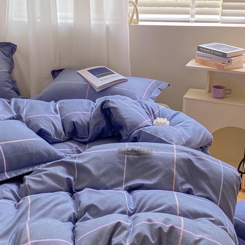 New Thickened and Ground Four-piece Set, Plant Yang Velvet Student Dormitory Three-piece Set, Bedding, Bed Sheet Quilt Cover