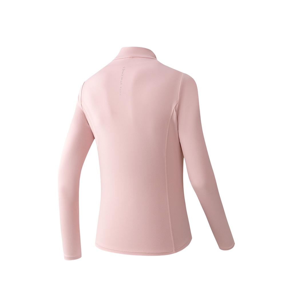 Anta Simple Versatile Long Sleeve Knitted Sweater Women tops Soft-Pink 962637405-4