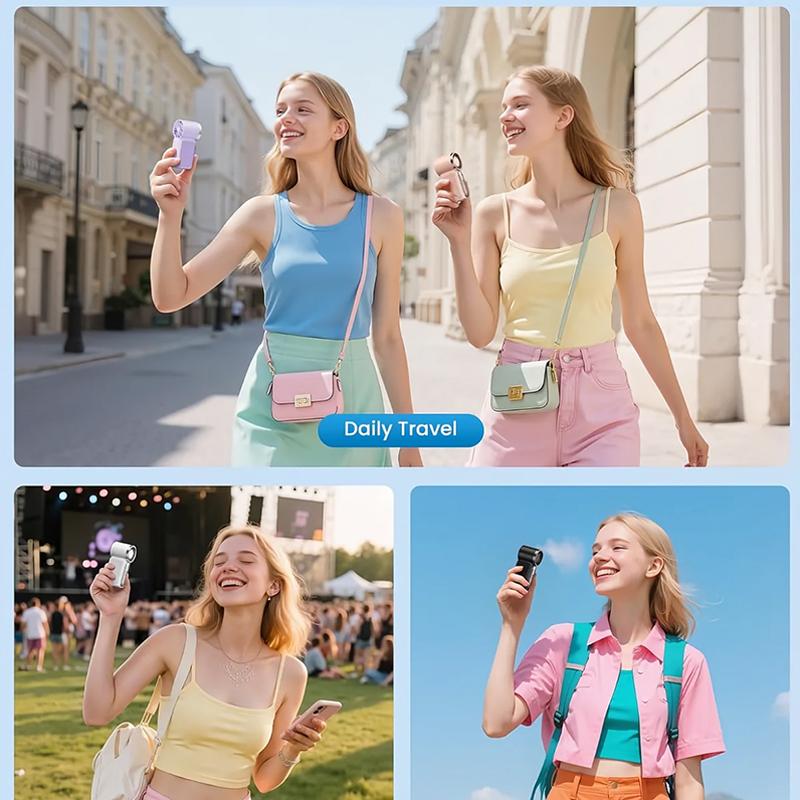 Mini Handheld Fan 1200-200mAh Ultra-Portable Pocket-Size Personal Fan with Long Battery Life for Outdoor, Camping, Desk & Makeup