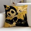BBendy and the Ink MachineS Cushion Cover Breathable and Skinfriendly Linen Pillowcase Square Removable and Washable Cushion