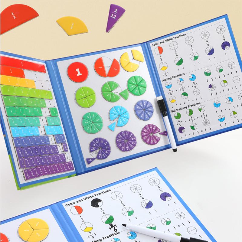 Score Cognition Magnetic Book: Educational Fraction and Thinking Exercises for Primary School Children