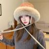 Plush Ear Protection Hat Women's Autumn and Winter Fashion Warm Bucket Hat Thickened Warm Cycling Windproof and Cold Hat