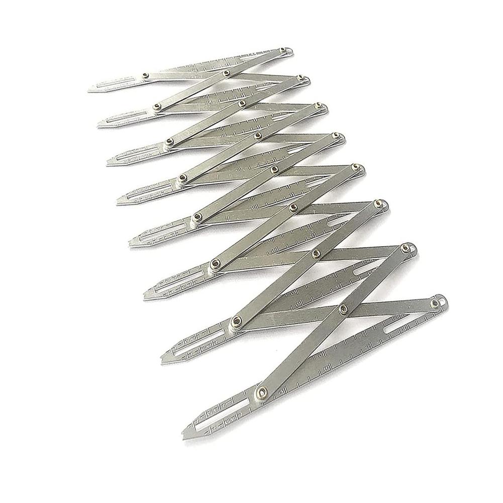 For Travel Crafting Sewing Gauge Button Spacing Tool Expandable Sewing Gauge Accessory Gauge Metal Construction