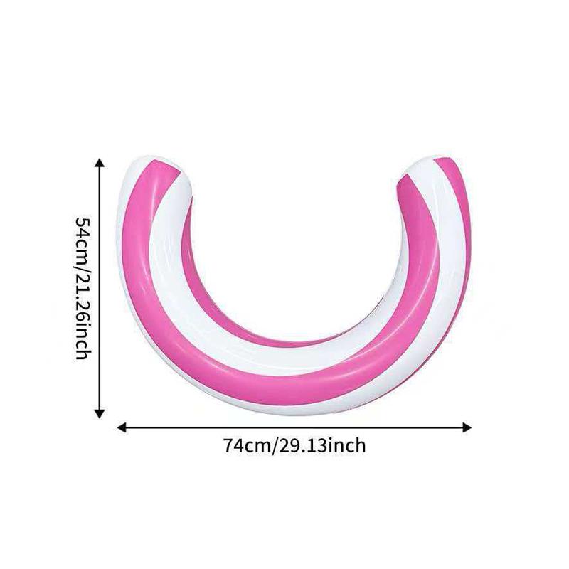 1Pc U-Shaped Inflatable Swimming Ring Striped Water Buoyancy Stick Arch Shape Design Pool Floating Raft Pvc Floating Device