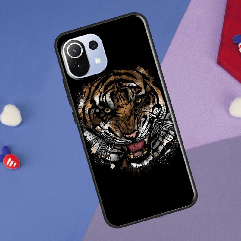 Lion Tiger Face Cover For Xiaomi 14 Ultra 13 11T 12T 13T 14T Pro POCO X7 X6 Pro X3 X5 F3 F5 M6 F6 Pro Case